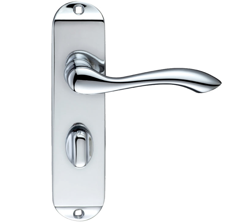 ZOO HARDWARE PROJECT RANGE ARUNDEL DOOR HANDLES ON BACKPLATE, POLISHED CHROME - (SOLD IN PAIRS)