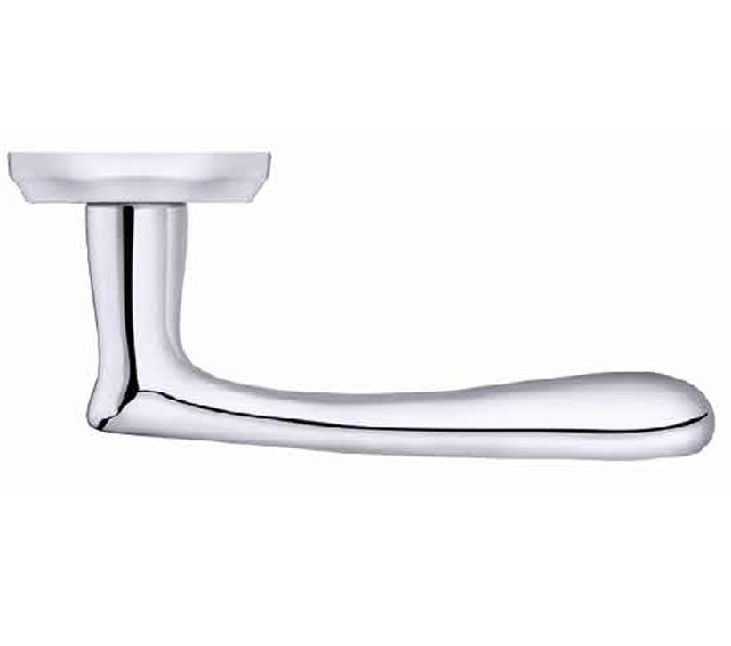 ZOO HARDWARE PROJECT RANGE ASTI DOOR HANDLES ON BACKPLATE, DUAL FINISH SATIN CHROME & POLISHED CHROME - (SOLD IN PAIRS)