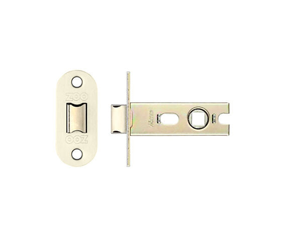 ZOO HARDWARE FIRE RATED CONTRACT SPRUNG TUBULAR LATCHES (BOLT THROUGH) - PVD STAINLESS BRASS