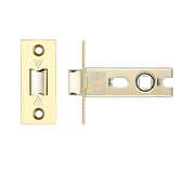 ZOO HARDWARE FIRE RATED CONTRACT SPRUNG TUBULAR LATCHES (BOLT THROUGH) - PVD STAINLESS BRASS