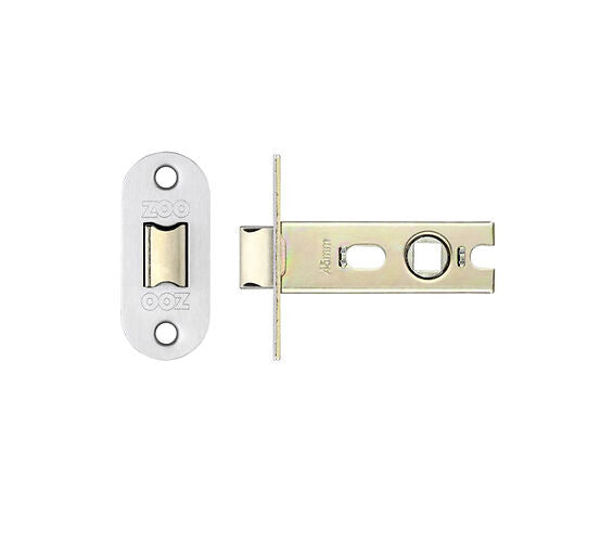 ZOO HARDWARE FIRE RATED CONTRACT SPRUNG TUBULAR LATCHES (BOLT THROUGH) - SATIN STAINLESS STEEL