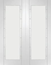 INTERNAL WHITE PRIMED PALERMO PAIR WITH OBSCURE GLASS