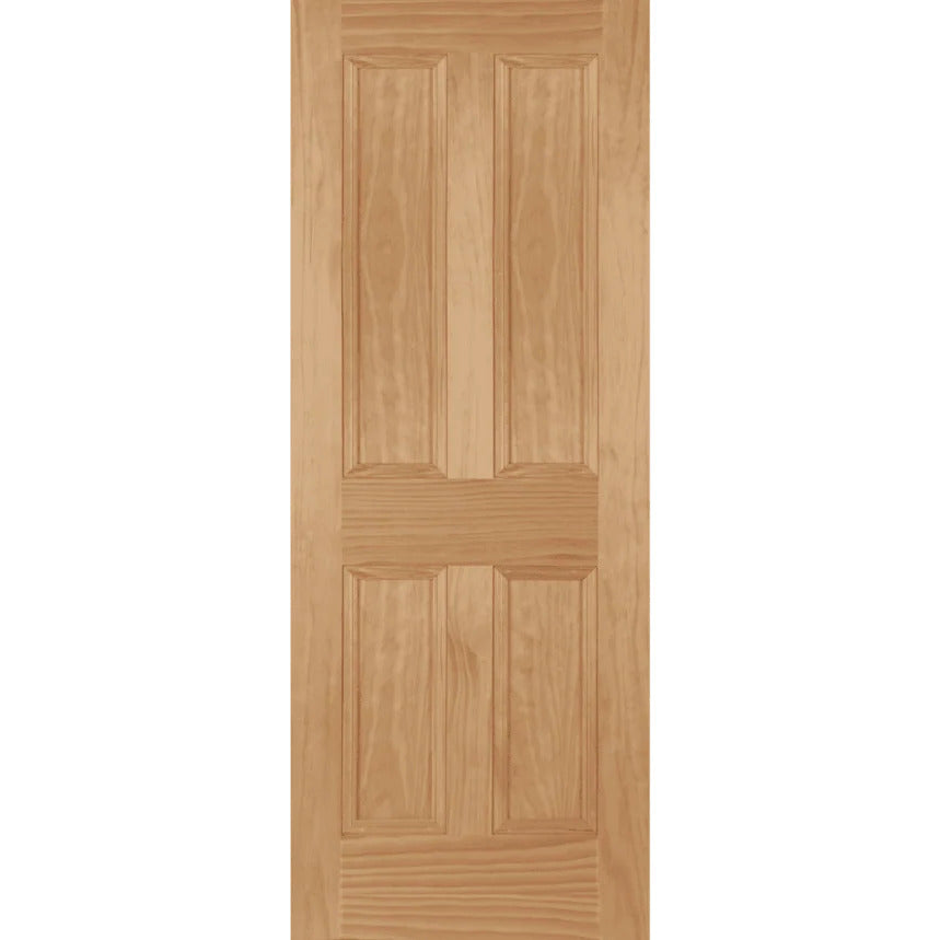 Wooden door with a simple design on a white background