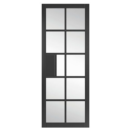 PLAZA BLACK GLAZED CLEAR GLASS INTERNAL DOOR