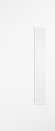 White door with a rectangular panel on a white background