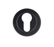 ZOO HARDWARE ROSSO MANIGLIE EURO PROFILE ESCUTCHEON POWDER COATED BLACK - RM001PCB (SOLD IN SINGLES)