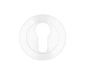 ZOO HARDWARE ROSSO MANIGLIE EURO PROFILE ESCUTCHEON POWDER COATED WHITE - RM001PCW (SOLD IN SINGLES)
