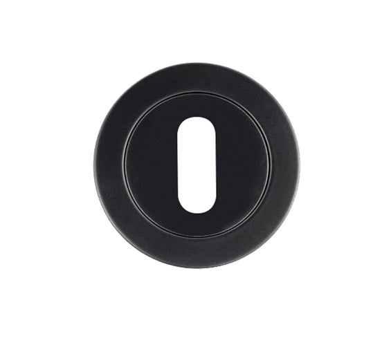 ZOO HARDWARE ROSSO MANIGLIE STANDARD PROFILE ESCUTCHEON POWDER COATED BLACK - RM002PCB (SOLD IN SINGLES)