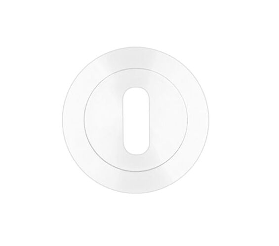 ZOO HARDWARE ROSSO MANIGLIE STANDARD PROFILE ESCUTCHEON POWDER COATED WHITE - RM002PCW (SOLD IN SINGLES)
