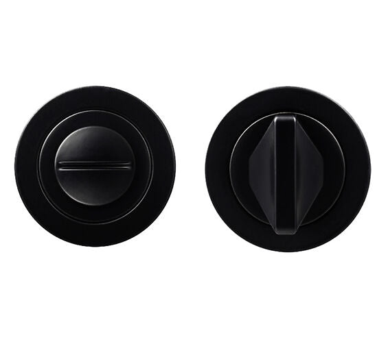 ZOO HARDWARE ROSSO MANIGLIE BATHROOM TURN & RELEASE, OSCURO MATT BLACK - RM004OMB