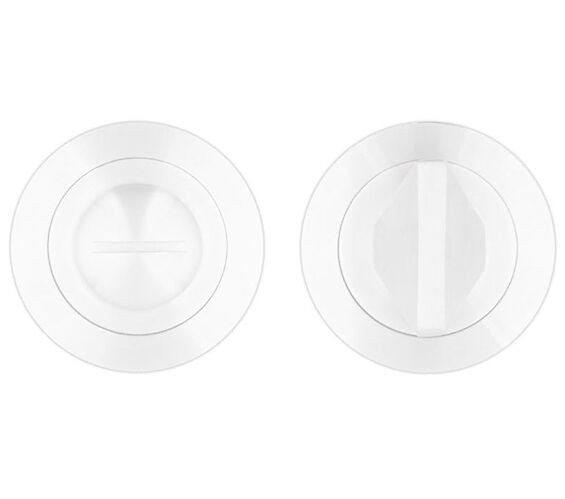 ZOO HARDWARE ROSSO MANIGLIE BATHROOM TURN & RELEASE, POWDER COATED WHITE - RM004PCW