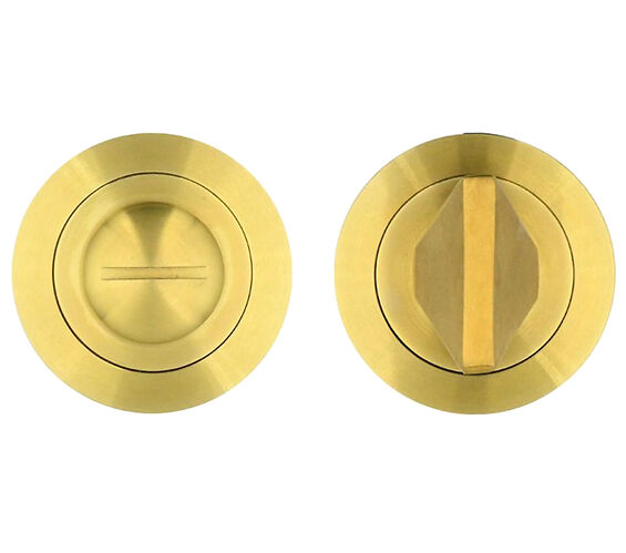 ZOO HARDWARE ROSSO MANIGLIE BATHROOM TURN & RELEASE, SATIN BRASS - RM004SB