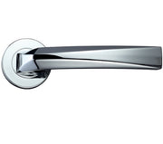 ZOO HARDWARE ROSSO MANIGLIE HYDRA LEVER ON ROUND ROSE POLISHED CHROME - RM010CP (SOLD IN PAIRS)