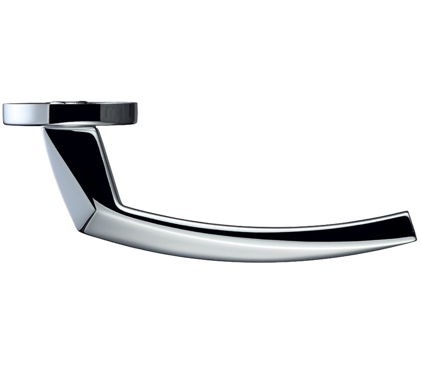 ZOO HARDWARE ROSSO MANIGLIE HYDRA LEVER ON ROUND ROSE POLISHED CHROME - RM010CP (SOLD IN PAIRS)