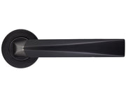 ZOO HARDWARE ROSSO MANIGLIE HYDRA LEVER ON ROUND ROSE OSCURO MATT BLACK - RM010OMB (SOLD IN PAIRS)