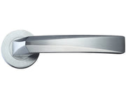 ZOO HARDWARE ROSSO MANIGLIE HYDRA LEVER ON ROUND ROSE SATIN CHROME - RM010SC (SOLD IN PAIRS)