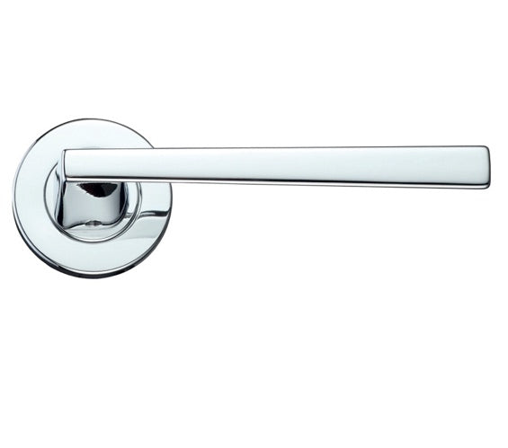 ZOO HARDWARE ROSSO MANIGLIE LUPUS LEVER ON ROUND ROSE POLISHED CHROME – RM020CP (SOLD IN PAIRS)