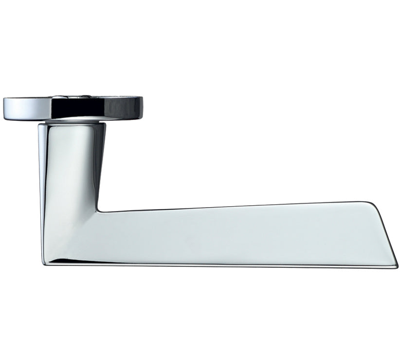 ZOO HARDWARE ROSSO MANIGLIE LUPUS LEVER ON ROUND ROSE POLISHED CHROME – RM020CP (SOLD IN PAIRS)