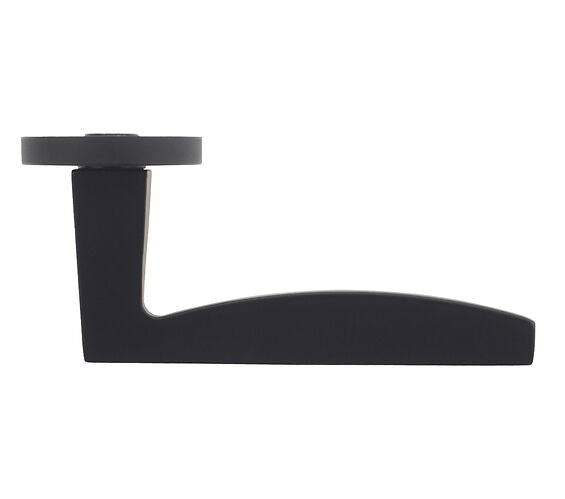 ZOO HARDWARE ROSSO MANIGLIE PAVO LEVER ON ROUND ROSE OSCURO MATT BLACK – RM030OMB (SOLD IN PAIRS)