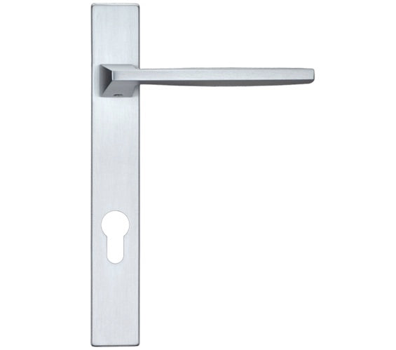 ZOO HARDWARE ROSSO MANIGLIE PAVO EURO LOCK MULTI POINT DOOR HANDLES SATIN CHROME – RM03NP92SC (SOLD IN PAIRS)