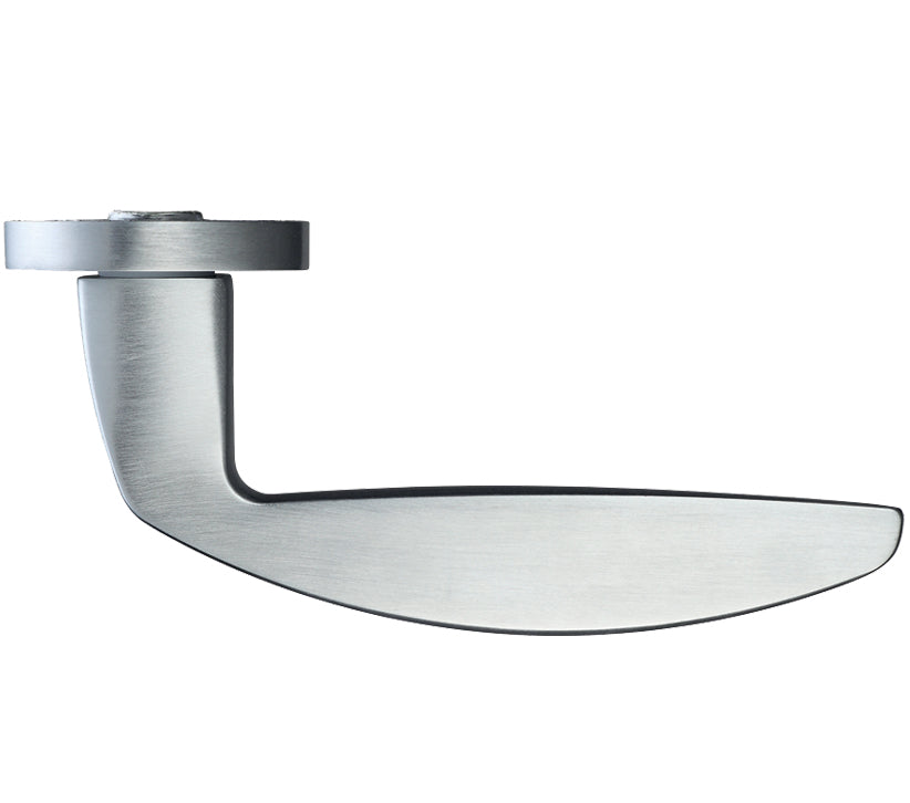 ZOO HARDWARE ROSSO MANIGLIE CYGNUS LEVER ON ROUND ROSE SATIN CHROME – RM040SC (SOLD IN PAIRS)