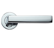 ZOO HARDWARE ROSSO MANIGLIE MENSA LEVER ON ROUND ROSE POLISHED CHROME - RM050CP (SOLD IN PAIRS)