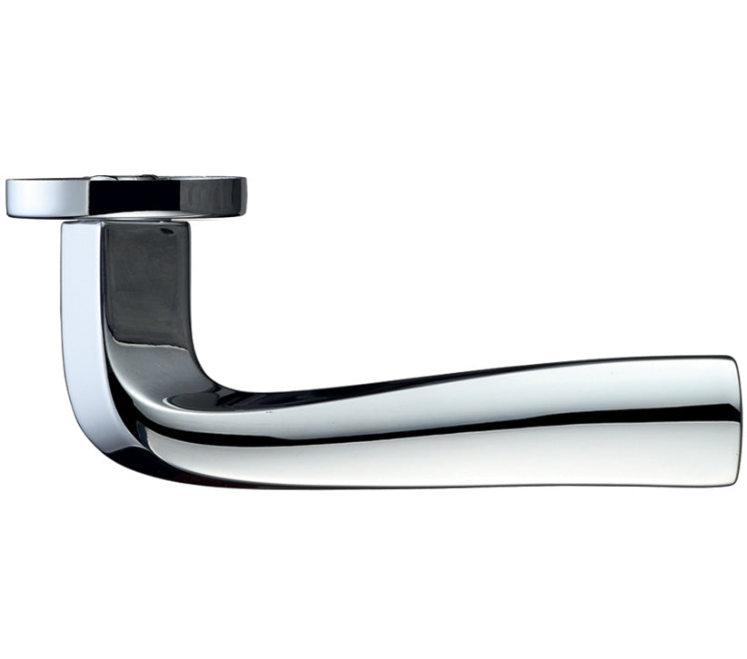 ZOO HARDWARE ROSSO MANIGLIE ARIES LEVER ON ROUND ROSE POLISHED CHROME - RM060CP (SOLD IN PAIRS)
