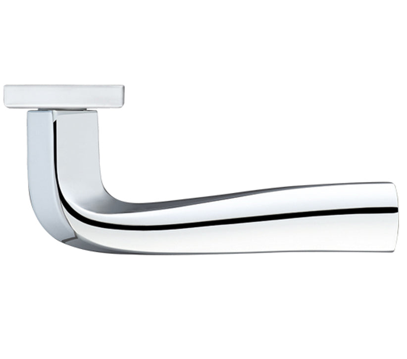 ZOO HARDWARE ROSSO MANIGLIE ARIES DOOR HANDLES ON BACKPLATE POLISHED CHROME - (SOLD IN PAIRS)
