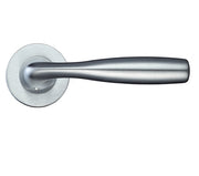 ZOO HARDWARE ROSSO MANIGLIE CORVUS LEVER ON ROUND ROSE SATIN CHROME – RM070SC (SOLD IN PAIRS)