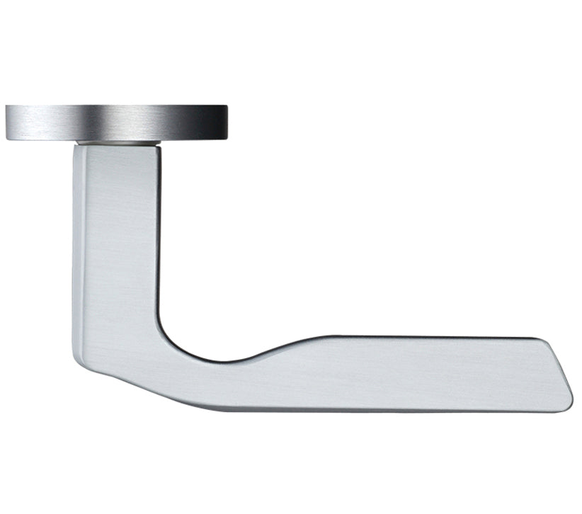 ZOO HARDWARE ROSSO MANIGLIE LYRA LEVER ON ROUND ROSE SATIN CHROME – RM090SC (SOLD IN PAIRS)