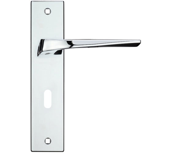 ZOO HARDWARE ROSSO MANIGLIE LYRA DOOR HANDLES ON BACKPLATE POLISHED CHROME - (SOLD IN PAIRS)