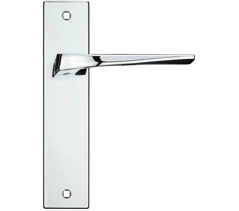 ZOO HARDWARE ROSSO MANIGLIE LYRA DOOR HANDLES ON BACKPLATE POLISHED CHROME - (SOLD IN PAIRS)