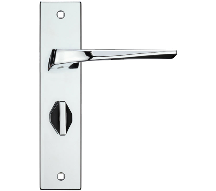 ZOO HARDWARE ROSSO MANIGLIE LYRA DOOR HANDLES ON BACKPLATE POLISHED CHROME - (SOLD IN PAIRS)