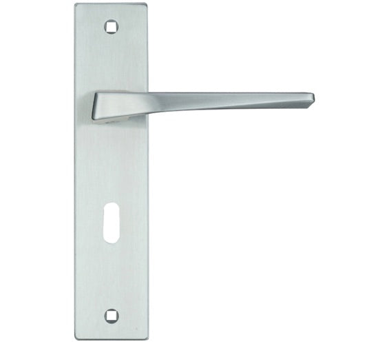 ZOO HARDWARE ROSSO MANIGLIE LYRA DOOR HANDLES ON BACKPLATE SATIN CHROME - (SOLD IN PAIRS)