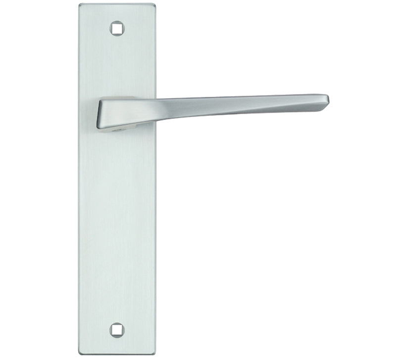 ZOO HARDWARE ROSSO MANIGLIE LYRA DOOR HANDLES ON BACKPLATE SATIN CHROME - (SOLD IN PAIRS)