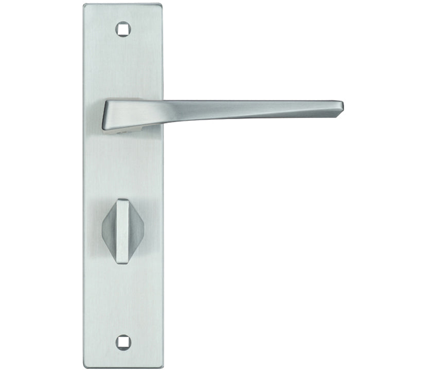 ZOO HARDWARE ROSSO MANIGLIE LYRA DOOR HANDLES ON BACKPLATE SATIN CHROME - (SOLD IN PAIRS)