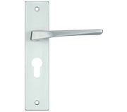 ZOO HARDWARE ROSSO MANIGLIE LYRA DOOR HANDLES ON BACKPLATE SATIN CHROME - (SOLD IN PAIRS)