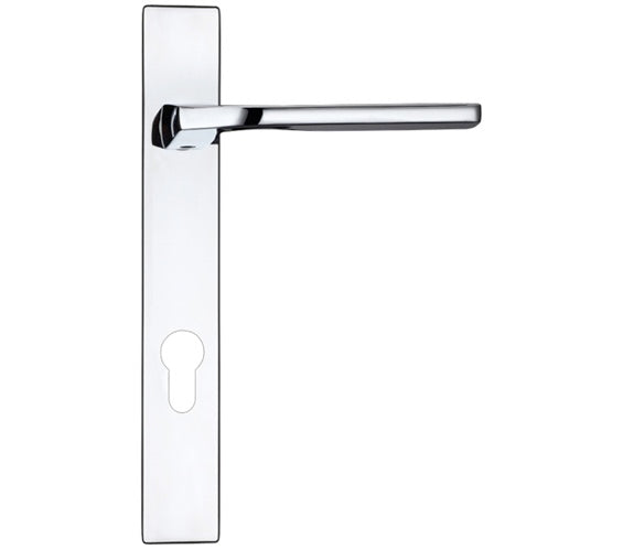 ZOO HARDWARE ROSSO MANIGLIE VELA EURO LOCK MULTI POINT DOOR HANDLES POLISHED CHROME – RM12NP92CP (SOLD IN PAIRS)
