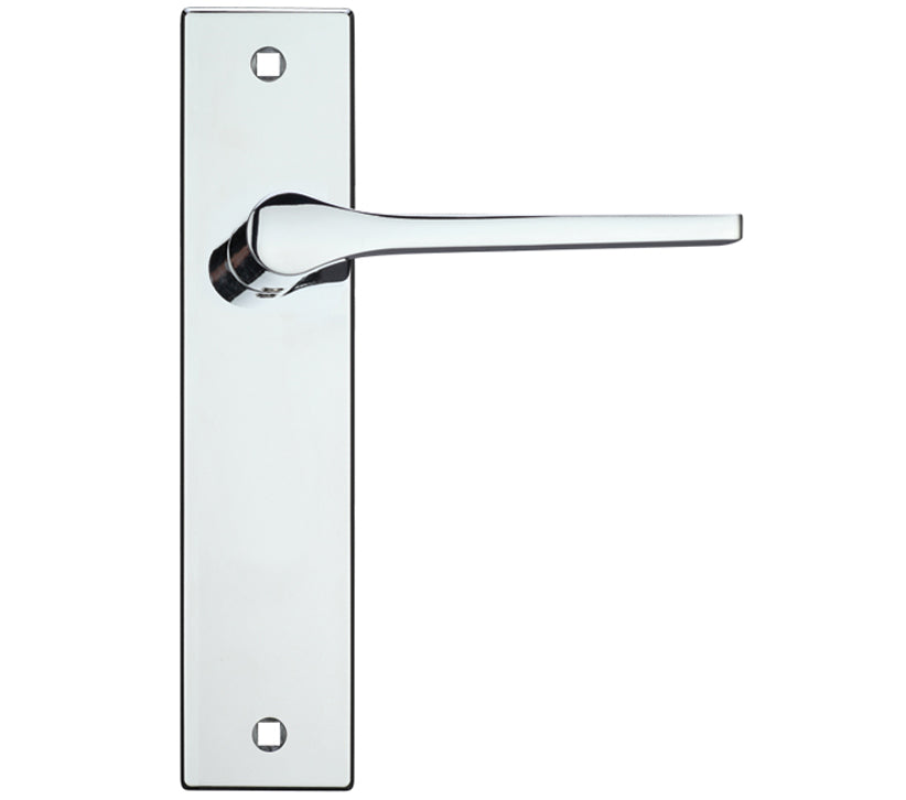 ZOO HARDWARE ROSSO MANIGLIE DRACO DOOR HANDLES ON BACKPLATE POLISHED CHROME - (SOLD IN PAIRS)