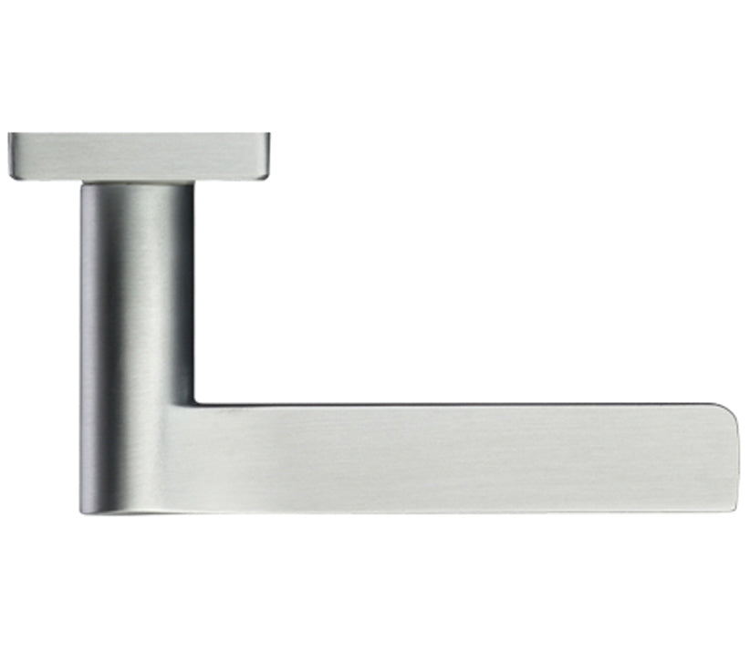 ZOO HARDWARE ROSSO MANIGLIE DRACO DOOR HANDLES ON BACKPLATE SATIN CHROME - (SOLD IN PAIRS)