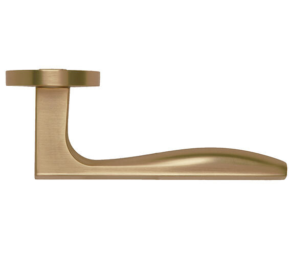 ZOO HARDWARE ROSSO MANIGLIE APENNINE LEVER ON ROUND ROSE ANTIQUE BRASS – RM140AB (SOLD IN PAIRS)