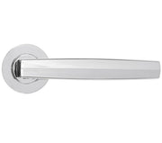 ZOO HARDWARE ROSSO MANIGLIE APENNINE LEVER ON ROUND ROSE POLISHED CHROME - RM140CP (SOLD IN PAIRS)