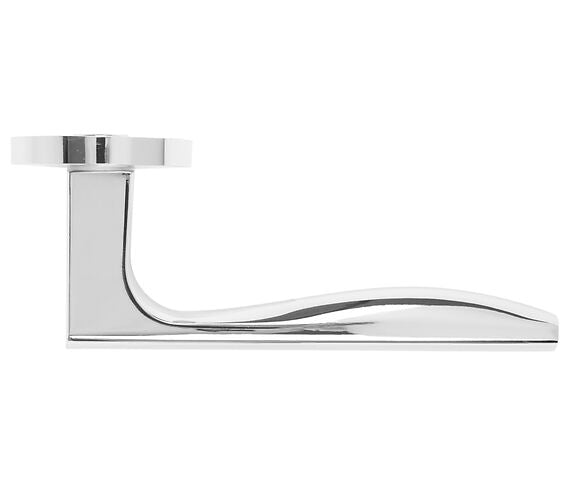 ZOO HARDWARE ROSSO MANIGLIE APENNINE LEVER ON ROUND ROSE POLISHED CHROME – RM140CP (SOLD IN PAIRS)