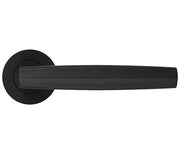 ZOO HARDWARE ROSSO MANIGLIE APENNINE LEVER ON ROUND ROSE OSCURO MATT BLACK - RM140OMB (SOLD IN PAIRS)