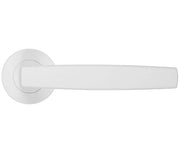 ZOO HARDWARE ROSSO MANIGLIE APENNINE LEVER ON ROUND ROSE POWDER COATED WHITE - RM140PCW (SOLD IN PAIRS)