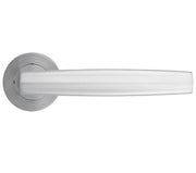 ZOO HARDWARE ROSSO MANIGLIE APENNINE LEVER ON ROUND ROSE SATIN CHROME - RM140SC (SOLD IN PAIRS)