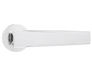 ZOO HARDWARE ROSSO MANIGLIE VELOCE LEVER ON ROUND ROSE POLISHED CHROME - RM150CP (SOLD IN PAIRS)