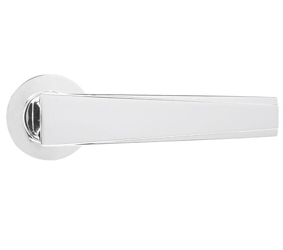 ZOO HARDWARE ROSSO MANIGLIE VELOCE LEVER ON ROUND ROSE POLISHED CHROME - RM150CP (SOLD IN PAIRS)