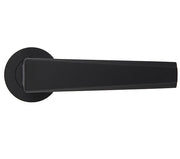 ZOO HARDWARE ROSSO MANIGLIE VELOCE LEVER ON ROUND ROSE OSCURO MATT BLACK - RM150OMB (SOLD IN PAIRS)