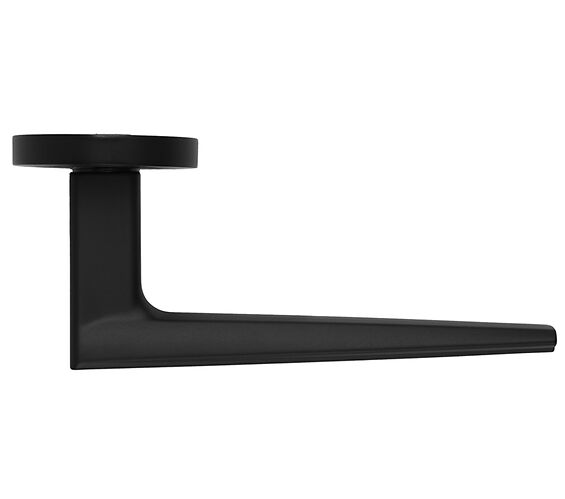 ZOO HARDWARE ROSSO MANIGLIE VELOCE LEVER ON ROUND ROSE OSCURO MATT BLACK - RM150OMB (SOLD IN PAIRS)